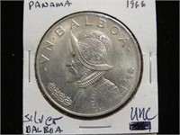 1966 PANAMA SILVER BALBOA UNC