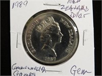 1989 NEW ZEALAND ONE DOLLAR GEM