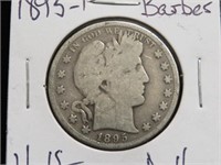 1895 P BARBER HALF DOLLAR 90%