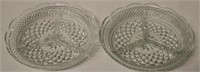 2pc set of Divided glass plates