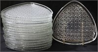 Group of triangular snack plates