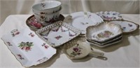 Group of Floral pattern dishes