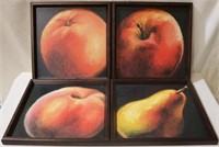 Set of 4 Framed Fruit Prints