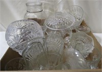 Box Lot of Assorted Glass Items