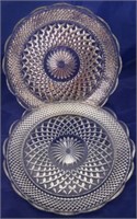 Pair of glass serving trays