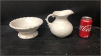 Tiny porcelain pitcher and bowl