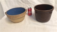 2 stoneware bowls