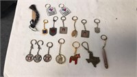 Selection of keychains