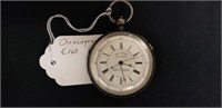 Chronograph Coin Silver Stead & Pearson Wibsey &