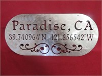 Custom Paradise Metal Artwork / Sign  23"x10"