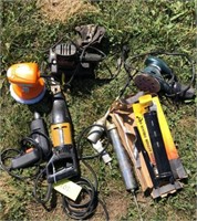 Multiple tool lot: drill, buffer, sanders, saw