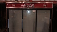 3 door Coca Cola label refrigerator