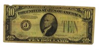 1934 Green Seal $10 Federal Reserve Note