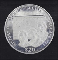 One Ounce  .999 Fine Silver Lousiana Purchase Coin