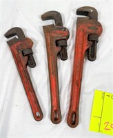 10,12 &14inch ridgid pipe wrenches