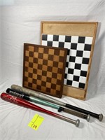 game boards & ball bats