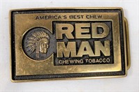 RED MAN tobacco belt buckle