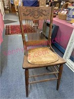 Antique oak kitchen chair