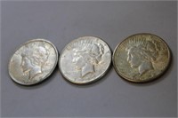 3 - 1923 Peace Dollars
