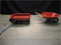 Small Radio Flyer Wagon & Wheelbarrow