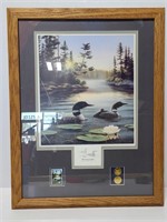 Ducks unlimited "Morning Lights" framed print