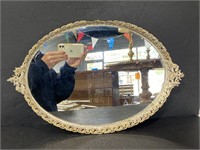 Antique mirrored vanity tray