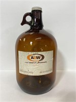 Vintage A&W root beer 1 gal glass jug