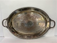 Large oval silverplate tray