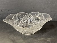 Ornate pressed glass bowl