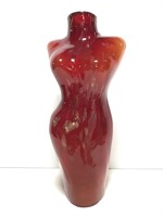 Large Murano art glass feminine torso vase