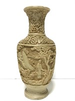 Antique bone? carved Asian vase