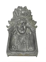 Native American metal ashtray