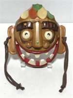 Hand carved and painted tribal mask