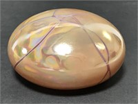 pearlescent art glass paperweight
