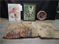 Seed Sacks, Redlin Plate, Soap Sign, Picture