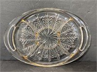 Vintage pressed glass platter