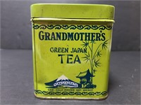 Vintage Grandmother's Green japan tea tin