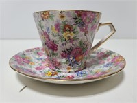 Lord Nelson Ware floral teacup & saucer