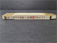 Vintage folding measuring stick