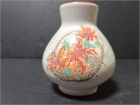 Small ceramic cross stitch design vase
