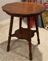24" Oak Lamp Table