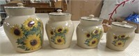 4pc. Sunflower Canister Set