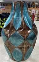 18" Iridescent Floral Vase