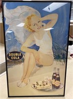 Framed Double Cola Reproduction Sign