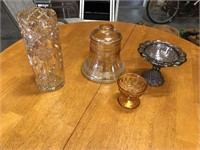 Tinted glassware and Liberty Bell Jar