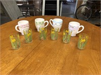 Floral Shot Glasses and Cups