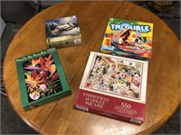 3 Puzzles with Trouble Board Game