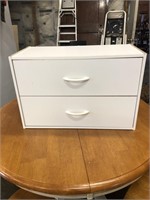 Small White 2-drawer Storage Container
