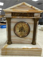 14" Tall Marble Mantle Clock
