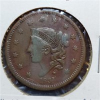 1837 Coronet Large Cent